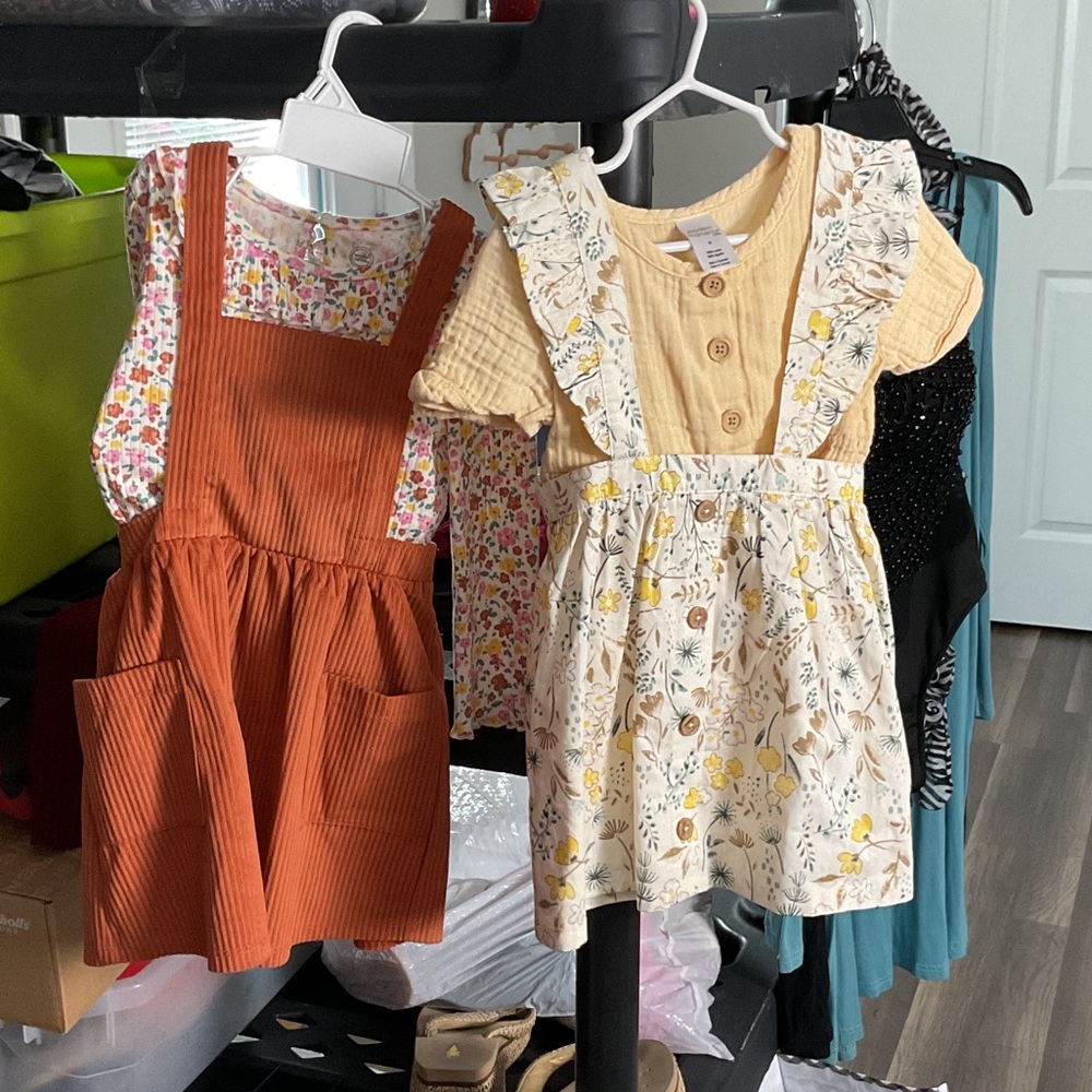 Floral and Corduroy Toddler Dresses